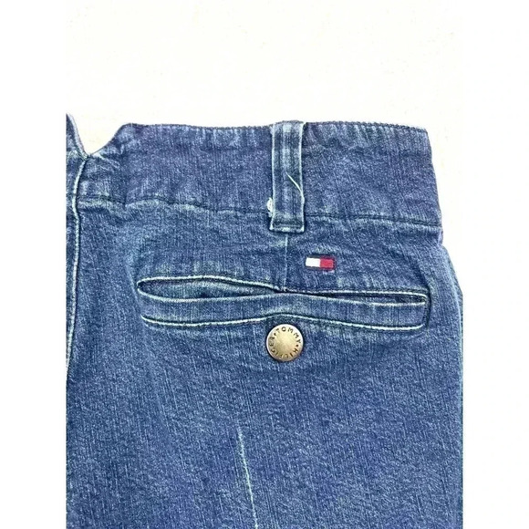 VTG Tommy Hilfiger Women's Blue Denim Jeans Sz 8 Culottes Wide Leg Flare Retro - Picture 4 of 11